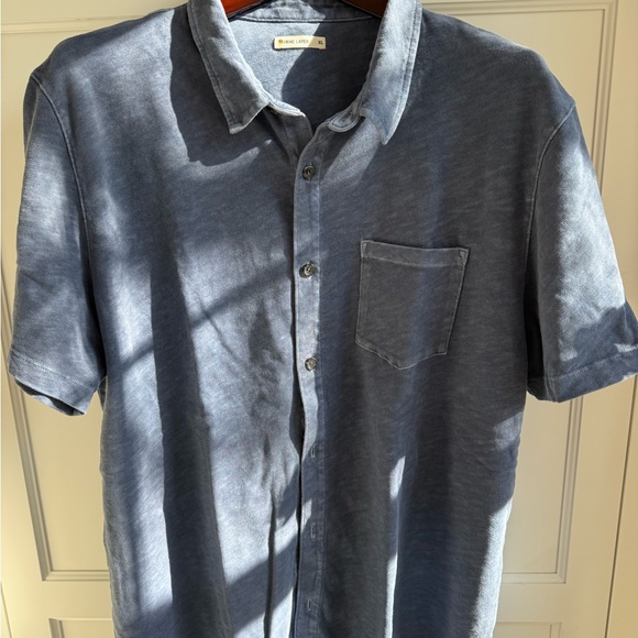 Marine Layer Men's Blue Short Sleeve Shirt - Picture 6 of 6